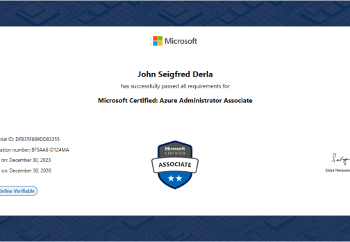 Microsoft Certified: Azure Administrator Associate
