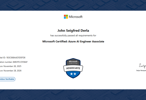 Microsoft Certified: Azure AI Engineer Associate