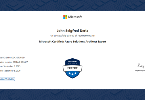 Microsoft Certified: Azure Solutions Architect Expert